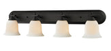 Vanity Light Z-Lite 703-4V-MB Matte Black Lagoon 4 Light Vanity Z-Lite