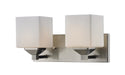 Vanity Light Z-Lite 2104-2V Brushed Nickel Quube 2 Light Vanity Z-Lite