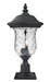 Outdoor Pier Mounted Fixture Z-Lite 533PHB-533PM-BK Black Armstrong 3 Light Outdoor Pier Mounted Fixture Z-Lite