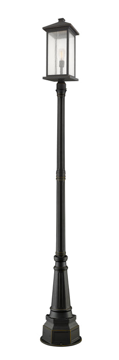Outdoor Post Mounted Fixture Z-Lite 531PHBXLR-564P-ORB Oil Rubbed Bronze Portland 1 Light Outdoor Post Mounted Fixture Z-Lite