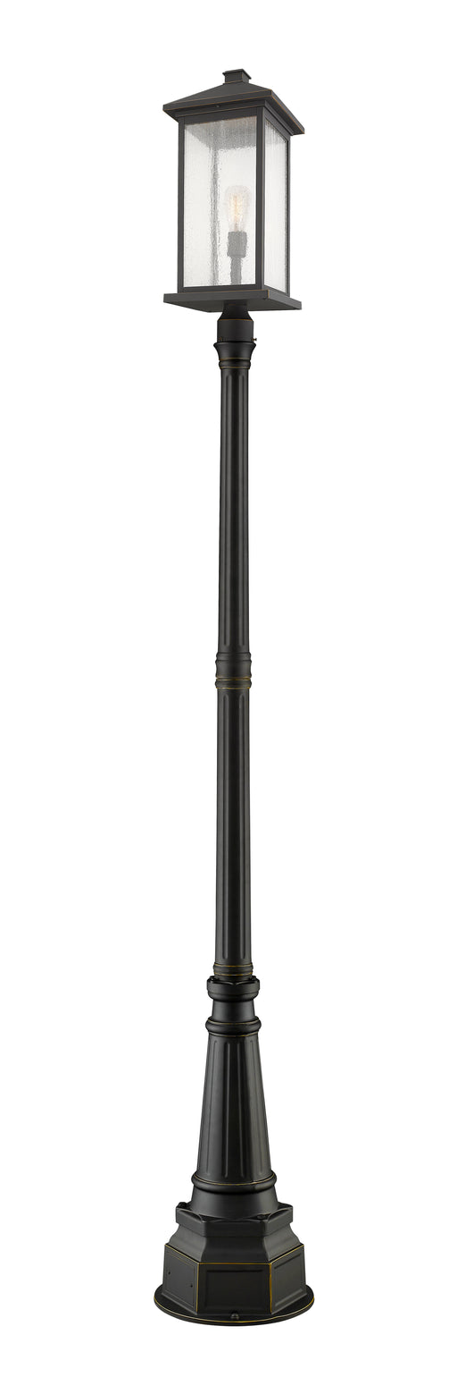 Outdoor Post Mounted Fixture Z-Lite 531PHBXLR-564P-ORB Oil Rubbed Bronze Portland 1 Light Outdoor Post Mounted Fixture Z-Lite