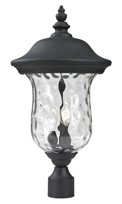 Outdoor Post Mount Fixture Z-Lite 533PHM-BK Black Armstrong 2 Light Outdoor Post Mount Fixture Z-Lite