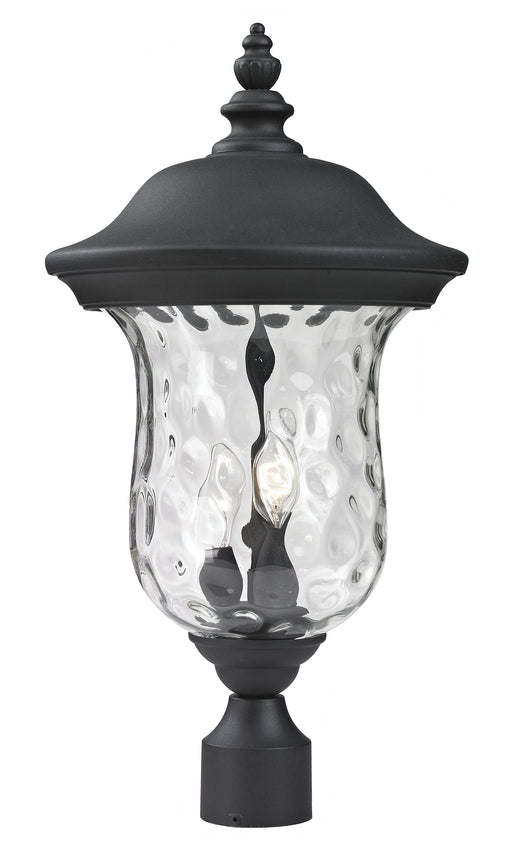 Outdoor Post Mount Fixture Z-Lite 533PHM-BK Black Armstrong 2 Light Outdoor Post Mount Fixture Z-Lite