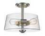 Semi Flush Mount Z-Lite 428SF3-BN Brushed Nickel Annora 3 Light Semi Flush Mount Z-Lite