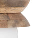 Pendant Canarm IPL2153B01NA Kali 1-Light Pendant with Natural Mango Wood & Frosted Glass Globe Canarm
