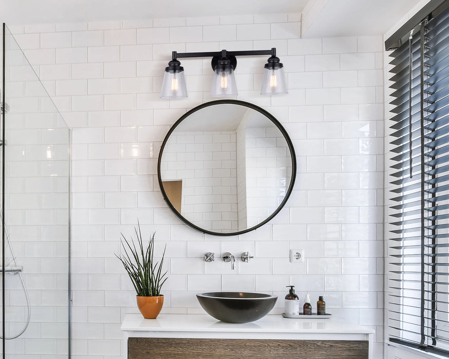 Vanity Light Canarm IVL1097A03BK Declan 3 Light Vanity Light in Black Canarm