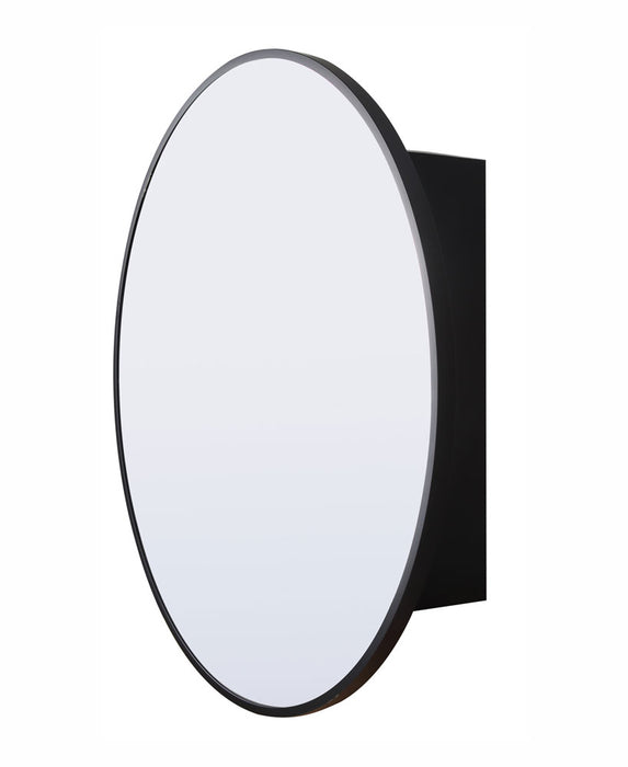 Canarm MCHDC1A2828MBK Round Medicine Cabinet Mirror in Matte Black LightStoreUSA