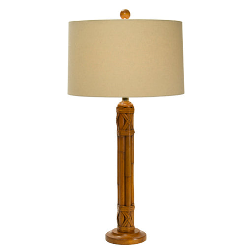 Table Lamp The Natural Light 132 Rattan Trail Table Lamp in Caramel Finish The Natural Light