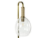 Floor Lamp Palecek 2128-79 Bronson Rippled Glass Floor Lamp in Brass Palecek