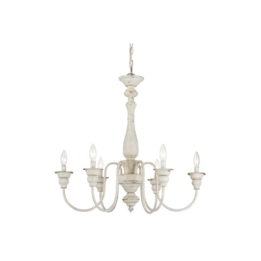 Chandelier Forty West 22826 Sicily 6 Light Distressed White Metal Chandelier Forty West Designs