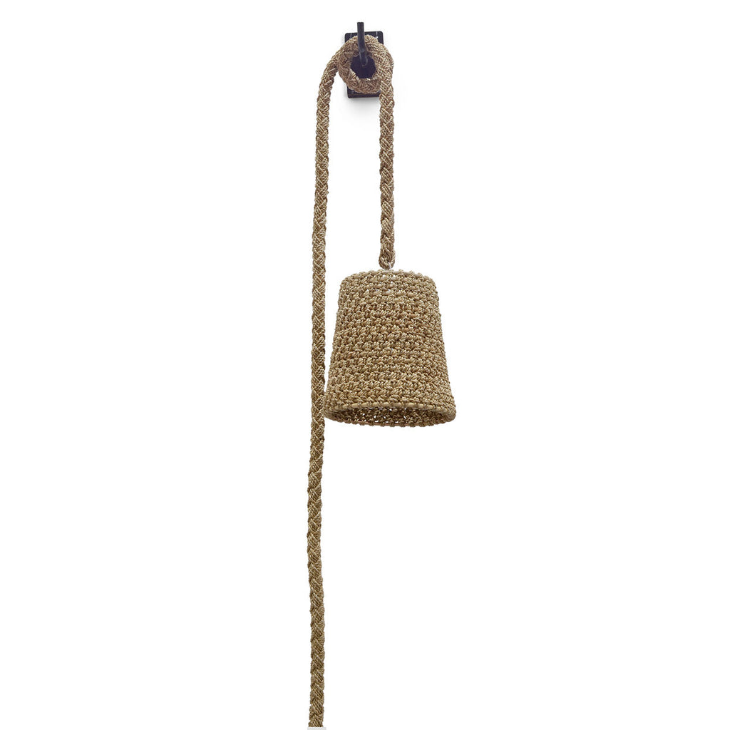 米軍放出品　壁掛け　インテリア　モニュメント　送料無料 Palecek 2716-01 Green Oaks Rope Wall Pendant Sconce - Natural