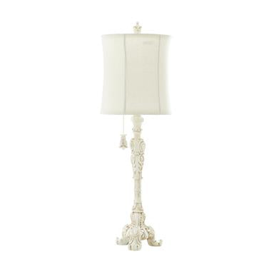 Table Lamp Antique White Coastal Buffet Lamp 31 Inches Tall LightStoreUSA