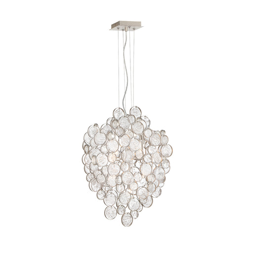 Chandelier Eurofase 34030-011 TRENTO 20" Champagne Silver and Glass Chandelier Eurofase