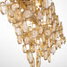 Chandelier Eurofase 34032-027 TRENTO 56" Linear Antique Gold and Glass Chandelier Eurofase