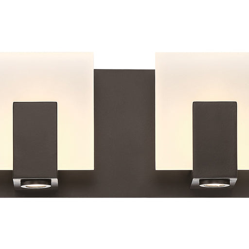 Bath Vanity Eurofase 34144-024 Canmore 4 Light Frosted Acrylic & Black Bath Vanity Light Eurofase