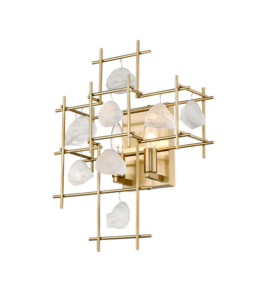 Wall Sconce Z-Lite 4007S-AGBR Garroway Brass and Frosted Crystal Sconce Z-Lite