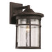 Outdoor Wall Light TransGlobe 40382 RT Outdoor Wall Lantern With Seeded Glass in Rust TransGlobe