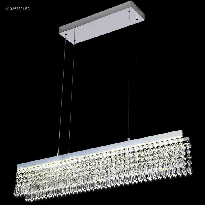 James R Moder 41025S22 LED Galaxy Collection 31" Linear Crystal Chandelier