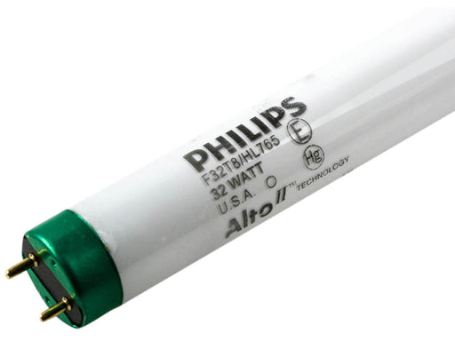 T8 Fluorescent Philips 453795 F32T8-HL765 32W T8 Long Life Fluorescent Tube 6500K - Case of 30 Philips