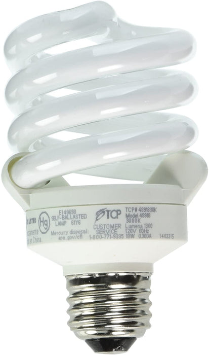 TCP 4891841K 18 Watt CFL Compact Fluorescent Spring Lamp Pro 4100K