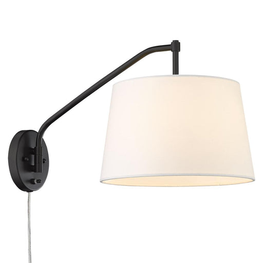 Portable Lamps Golden Lighting Ryleigh 1 Light Articulating Wall Sconce With Shade Golden Lighting
