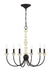 Chandelier Craftmade 52626-CWESP Meadow Place 6 Light Chandelier in Cottage White / Espresso Craftmade