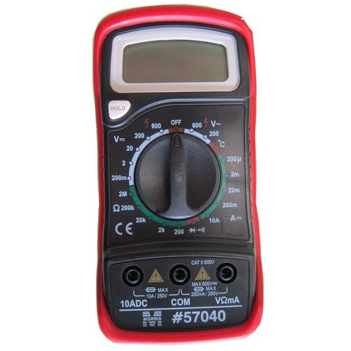 Test Equipment Morris Products 57040 Digital Multimeter, Rubber Holster, Temperature Probe Morris