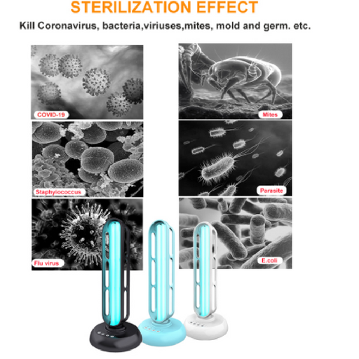 Sterilization Lights Intelligent UV Sterilization Light with Remote and Timer Kill Germs, Bacteria, Virus and More Light Store USA