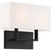 Wall Sconce / Vanity Nuvo 60-6719 Tribeca Aged Bronze Wall Sconce with White Linen Shade Nuvo Lighting