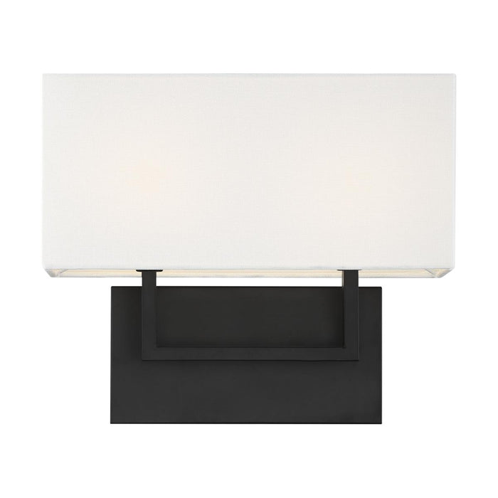 Wall Sconce / Vanity Nuvo 60-6719 Tribeca Aged Bronze Wall Sconce with White Linen Shade Nuvo Lighting