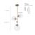 Pendant Nuvo 60-7124 Sky - 3 Light Pendant with Clear Glass - Burnished Brass Finish Nuvo Lighting