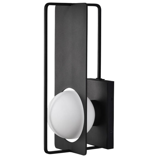 Outdoor Wall Light Nuvo 62-1610 PORTAL 6W LED Black Wall Lantern Matte Black with White Opal Glass Nuvo Lighting
