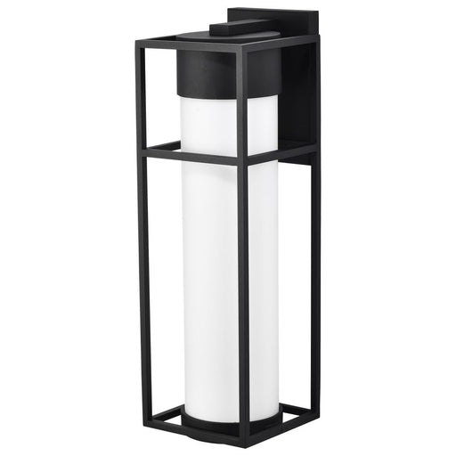 Outdoor Wall Light Nuvo 62-1613 Ledges LED Large Outdoor Wall Lantern Matte Black with White Opal Glass Nuvo Lighting