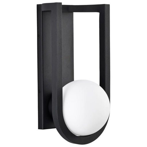 Outdoor Wall Light Nuvo 62-1620 Cradle 6W LED Large Wall Lantern Matte Black with White Opal Glass Nuvo Lighting