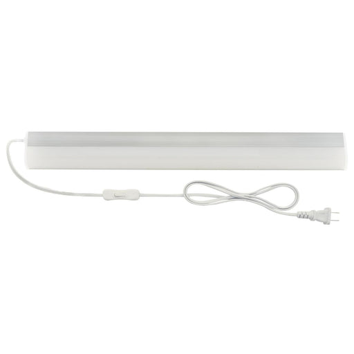 LED Under Cabinet Lighting Nuvo 63-701 24 Inch LED Under Cabinet Light Bar With Plug 13.5W 3000K Satco