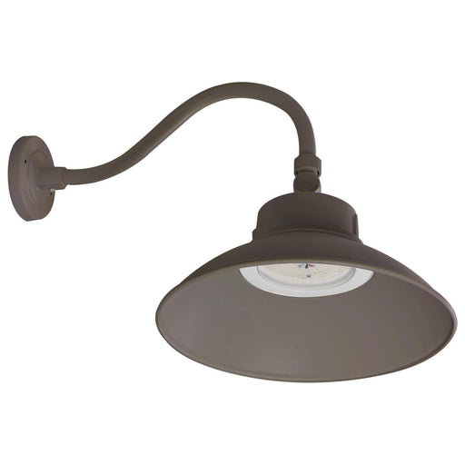 Outdoor Wall Light Nuvo 65-662 Bronze LED Gooseneck Barn Light With Photocell Wattage Selectable CCT Selectable Nuvo Lighting