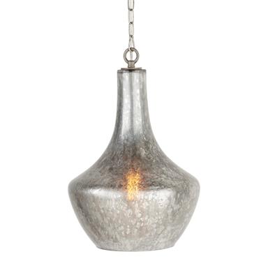 Cosmo Living Vintage Silver Glass Pendant Light