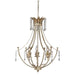 Chandelier Forty West Designs 70706 Bromley White Metal Beaded Chandelier Forty West Designs