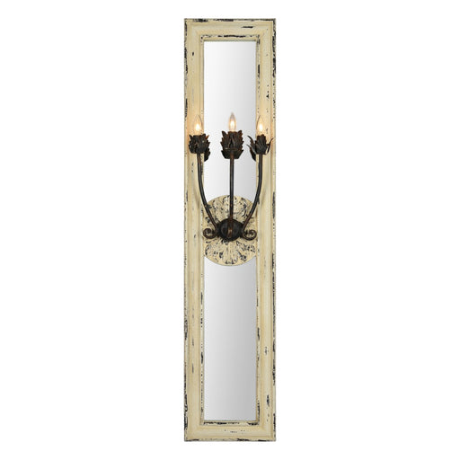 Wall Sconce Forty West Designs 707131 Opal French White Floral Wall Sconce Forty West Designs