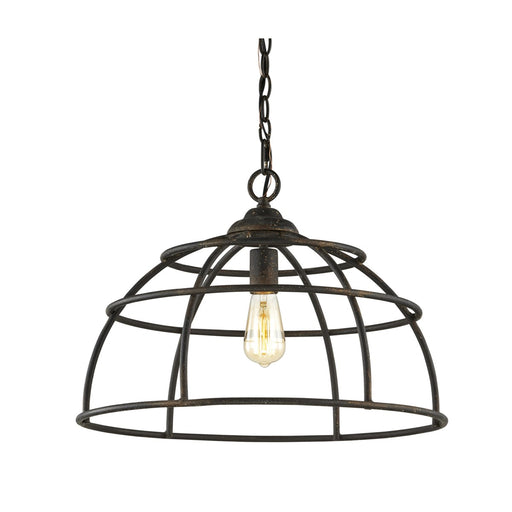 Pendant Forty West Designs 707140 Gilmore 1 Light Industrial Cage Pendant Forty West Designs