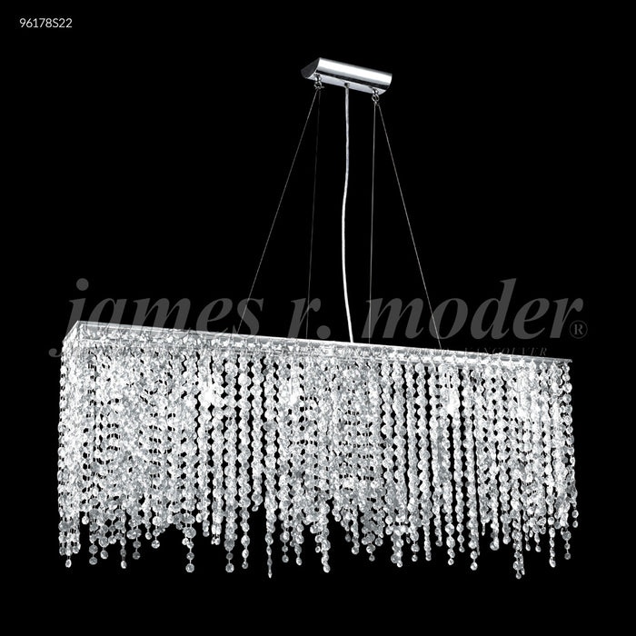 James R Moder 91678 Contemporary Linear Crystal Chandelier 48"