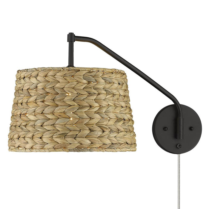 Portable Lamps Golden Lighting Ryleigh 1 Light Articulating Wall Sconce With Shade Golden Lighting