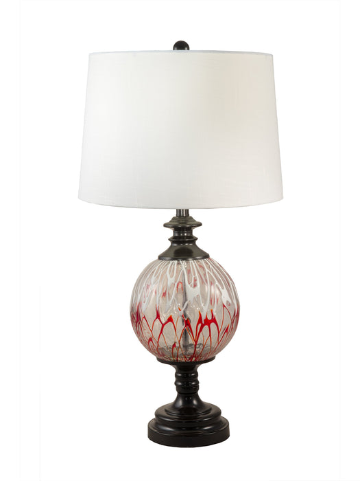 Table Lamp Dale Tiffany Halen Globe Red Painted Crystal Table Lamp Dale Tiffany