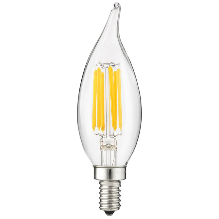 led Candelabra Bulb Sunlite 80679 LED Vintage Chandelier 4W (40W Equivalent) Light Bulb Candelabra E12 2700K Sunlite