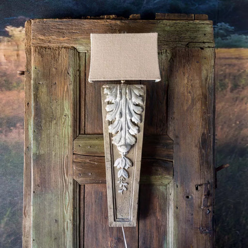 Corded Wall Sconce Park Hill ELH81759 Acanthus Leaf Shaded Wall Sconce Park Hill Collection