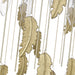 Chandelier Golden Lighting 1773-4P VFG Aleta Golden Feather Chandelier Golden Lighting