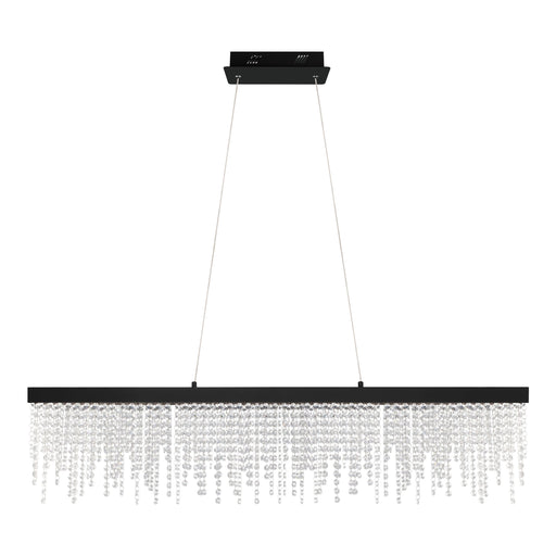 Island Chandelier EGLO 204358A Antelao 45 Inch Crystal & Black LED Chandelier Eglo