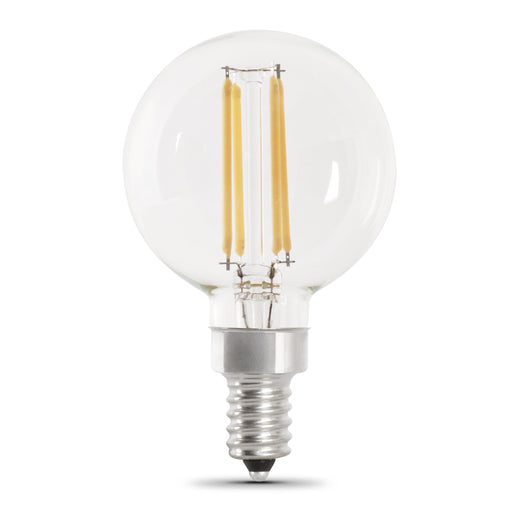 LED G16.5 Feit BPG1640930CAFIL/2 40 Watt Equivalent G16.5 Bright White Filament LED Globe 2 Pack Feit Electric