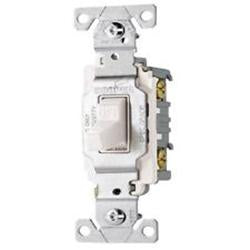 Cooper Wiring CSB120W 20A 120/277V Back & Side Wiring Toggle Switch