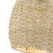 Mini Pendant Golden Lighting 6810-M1L BLK-CR Cheyenne Woven Husk Mini Pendant Golden Lighting